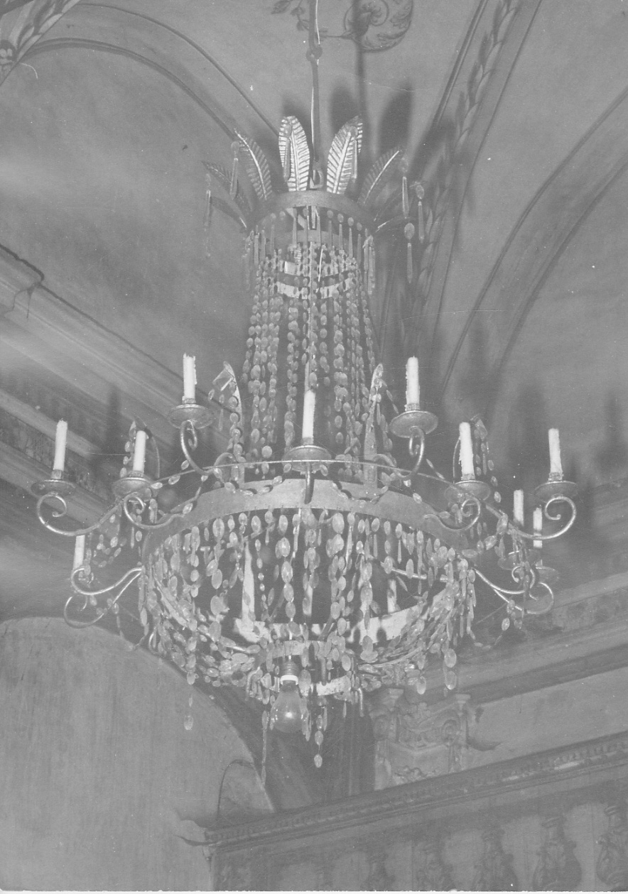 lampadario da chiesa, opera isolata - bottega piemontese (sec. XIX)