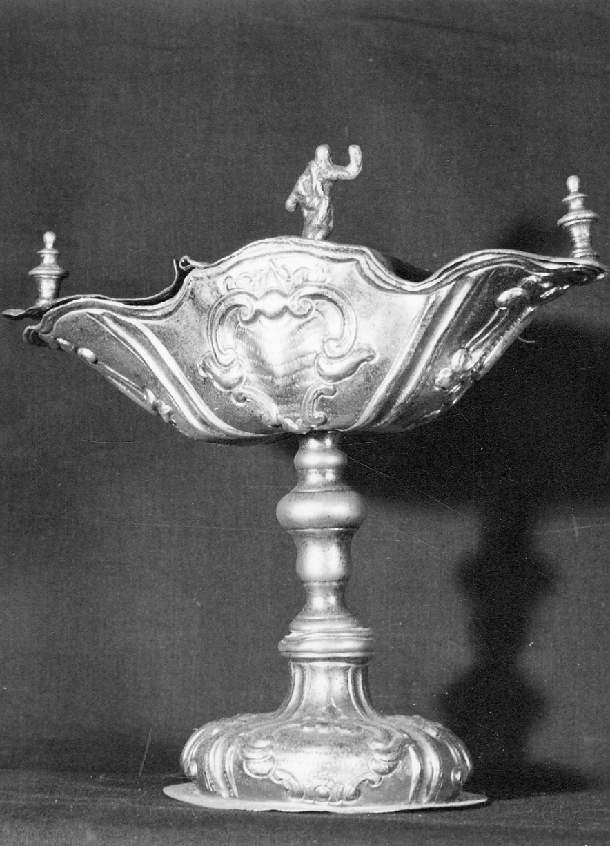 navicella portaincenso, opera isolata - bottega piemontese (sec. XVIII)