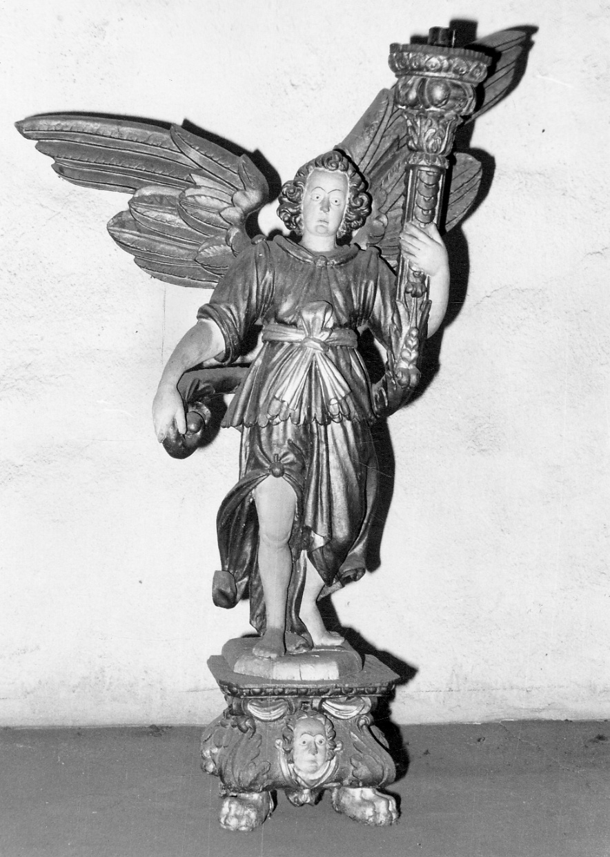 angelo (candelabro - a statua, serie) - bottega piemontese (sec. XVIII)