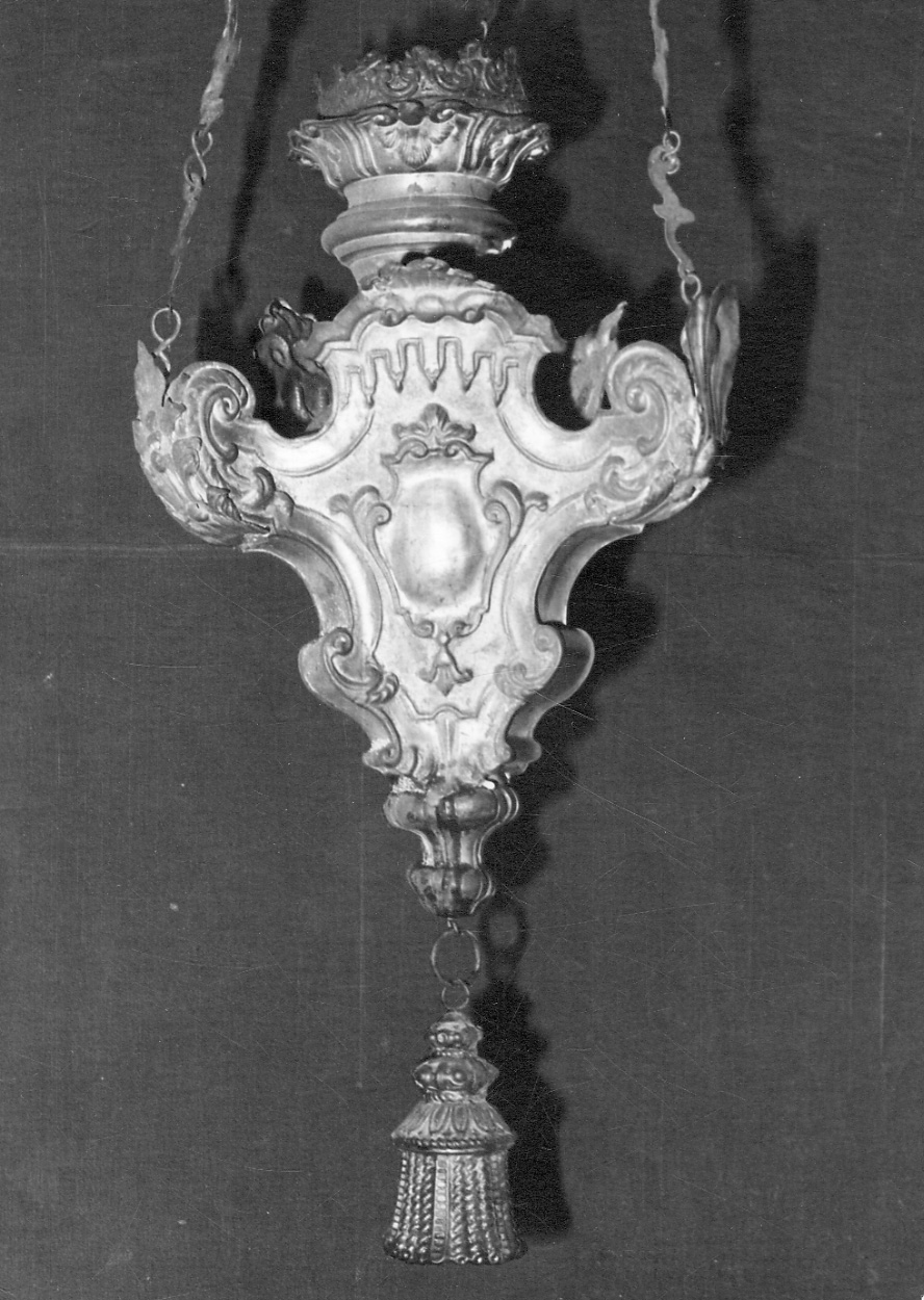 lampada pensile, opera isolata - bottega piemontese (sec. XVIII)