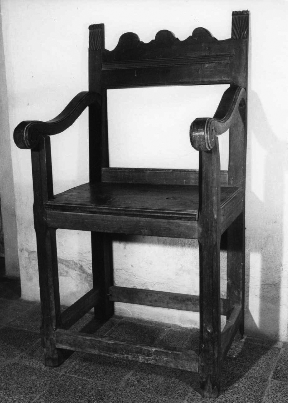 seggiolone, opera isolata - bottega vercellese (sec. XVII)