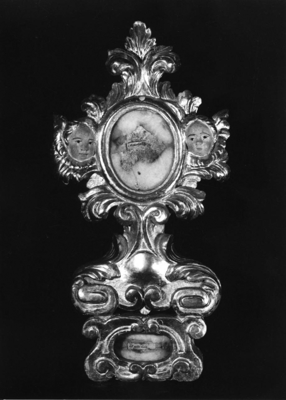 reliquiario - a ostensorio, serie - bottega vercellese (prima metà sec. XVIII)