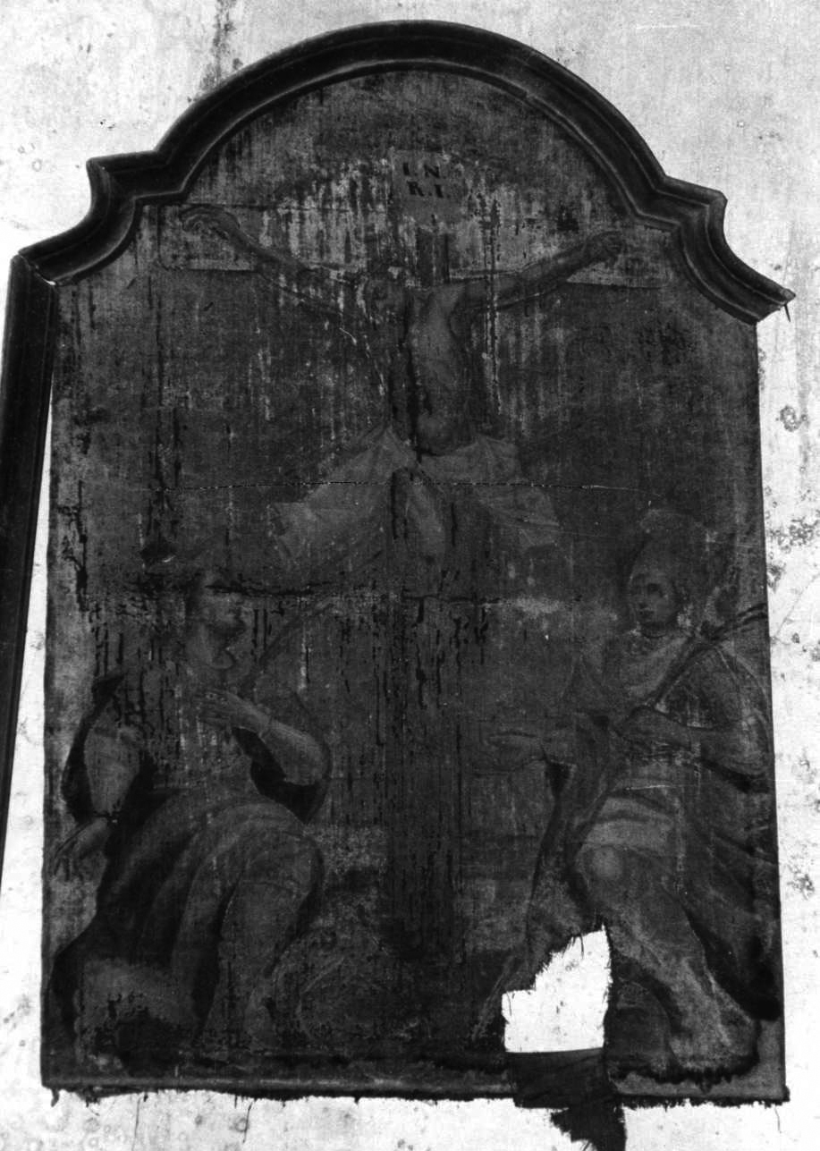 Cristo crocifisso e santi martiri (dipinto, opera isolata) - ambito piemontese (sec. XVIII)