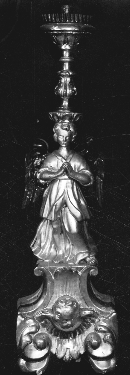 candeliere, serie - bottega piemontese (fine/inizio secc. XVII/ XVIII)