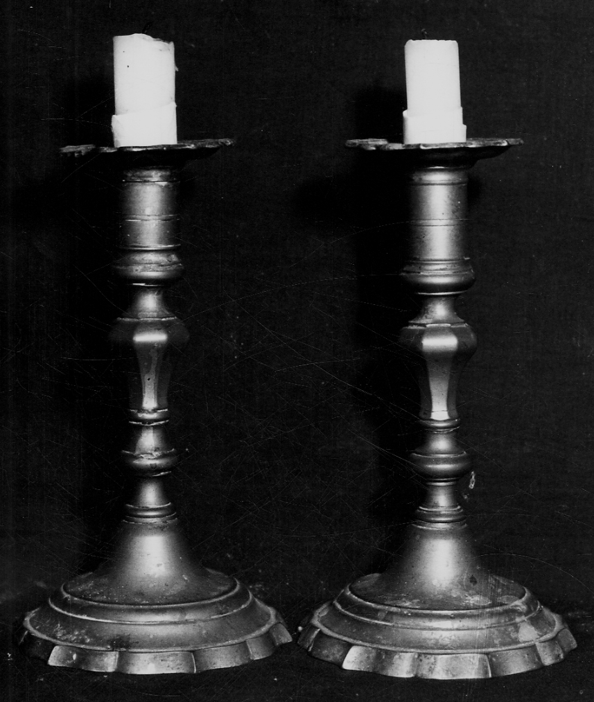 candeliere, serie - bottega vercellese (sec. XVIII)