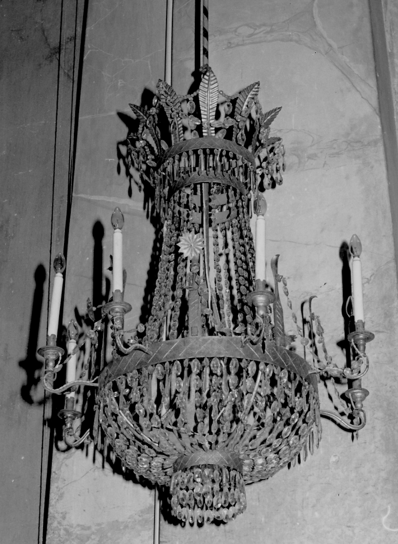 lampadario da chiesa, serie - bottega piemontese (sec. XIX)