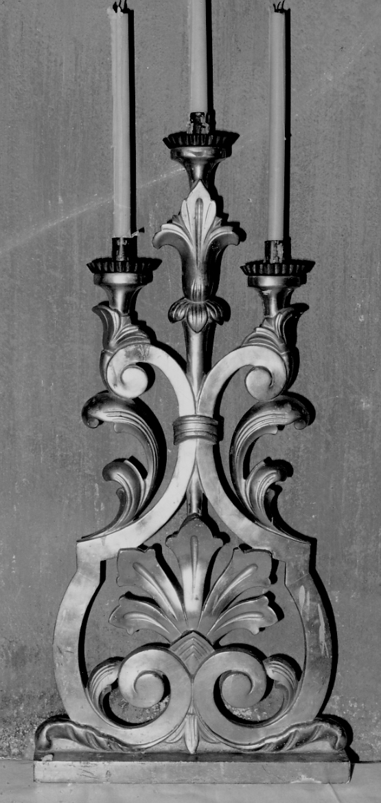 candelabro, serie - bottega piemontese (sec. XIX)