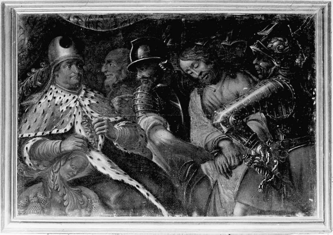 Cristo davanti a Pilato (dipinto, opera isolata) - ambito vercellese (sec. XVII)