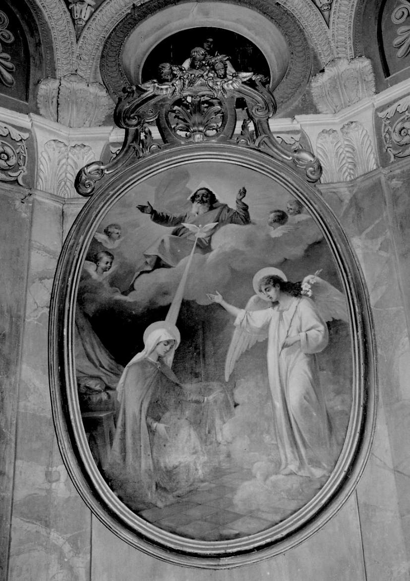 Annunciazione (dipinto, opera isolata) di Rossano G (prima metà sec. XX)