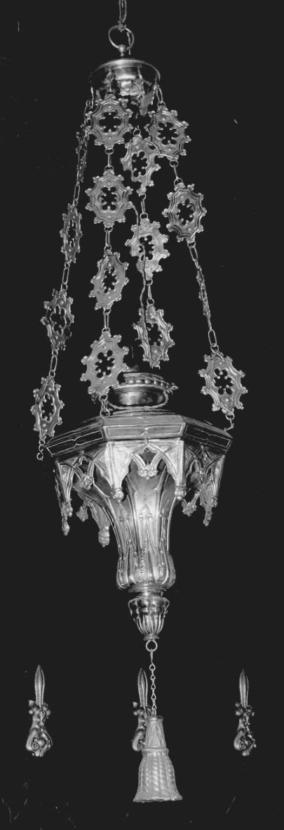 lampada pensile, serie - bottega piemontese (prima metà sec. XX)