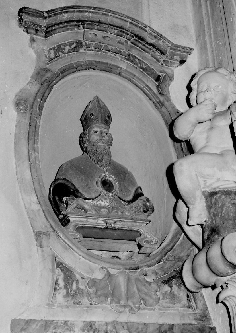 busto di santo vescovo (reliquiario - a busto, opera isolata) - bottega piemontese (sec. XVIII)