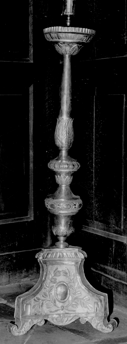 candelabro, opera isolata - bottega piemontese (sec. XVIII)