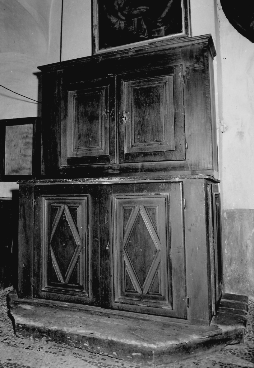 armadio da sacrestia, opera isolata - bottega piemontese (sec. XIX)
