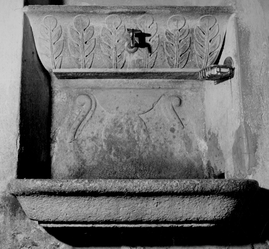 lavabo da sacrestia, opera isolata - bottega piemontese (sec. XIX)