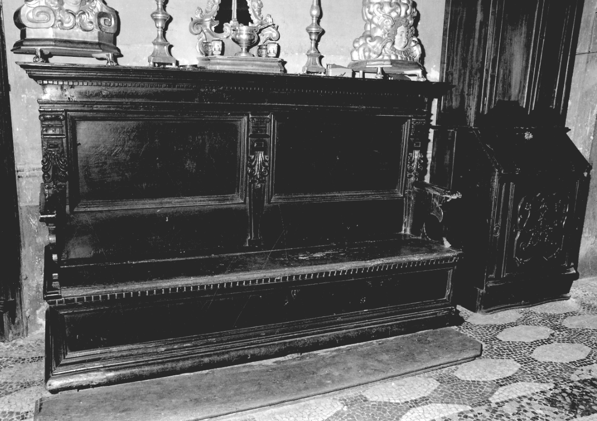 cassapanca, opera isolata - bottega piemontese (sec. XIX)