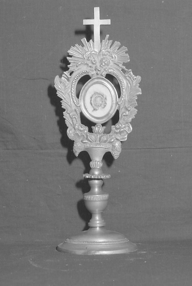 reliquiario - a ostensorio, serie - bottega piemontese (sec. XIX)