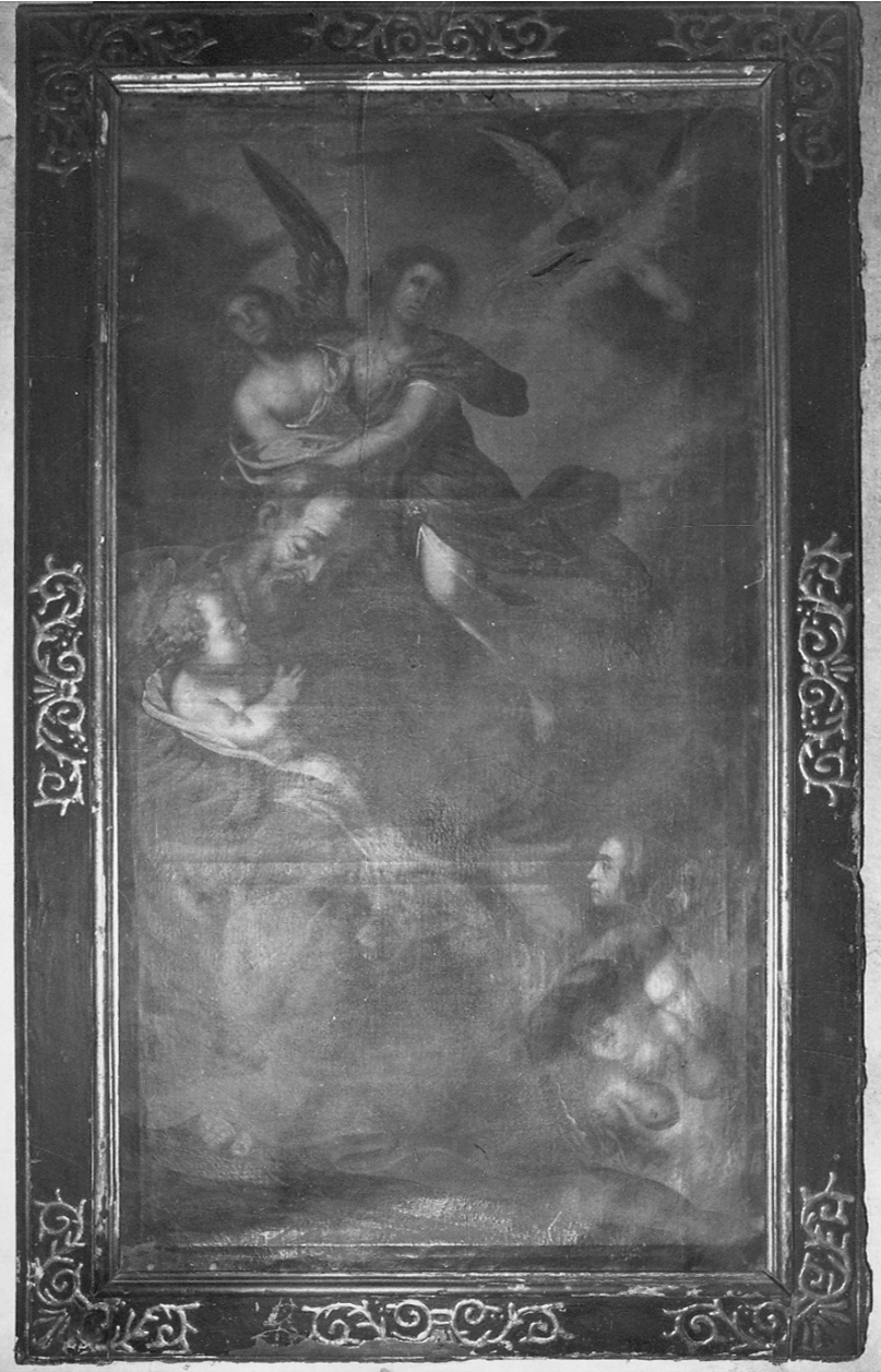 San Giuseppe con Gesù Bambino e anime purganti (dipinto, opera isolata) - ambito piemontese (secc. XVII/ XVIII)