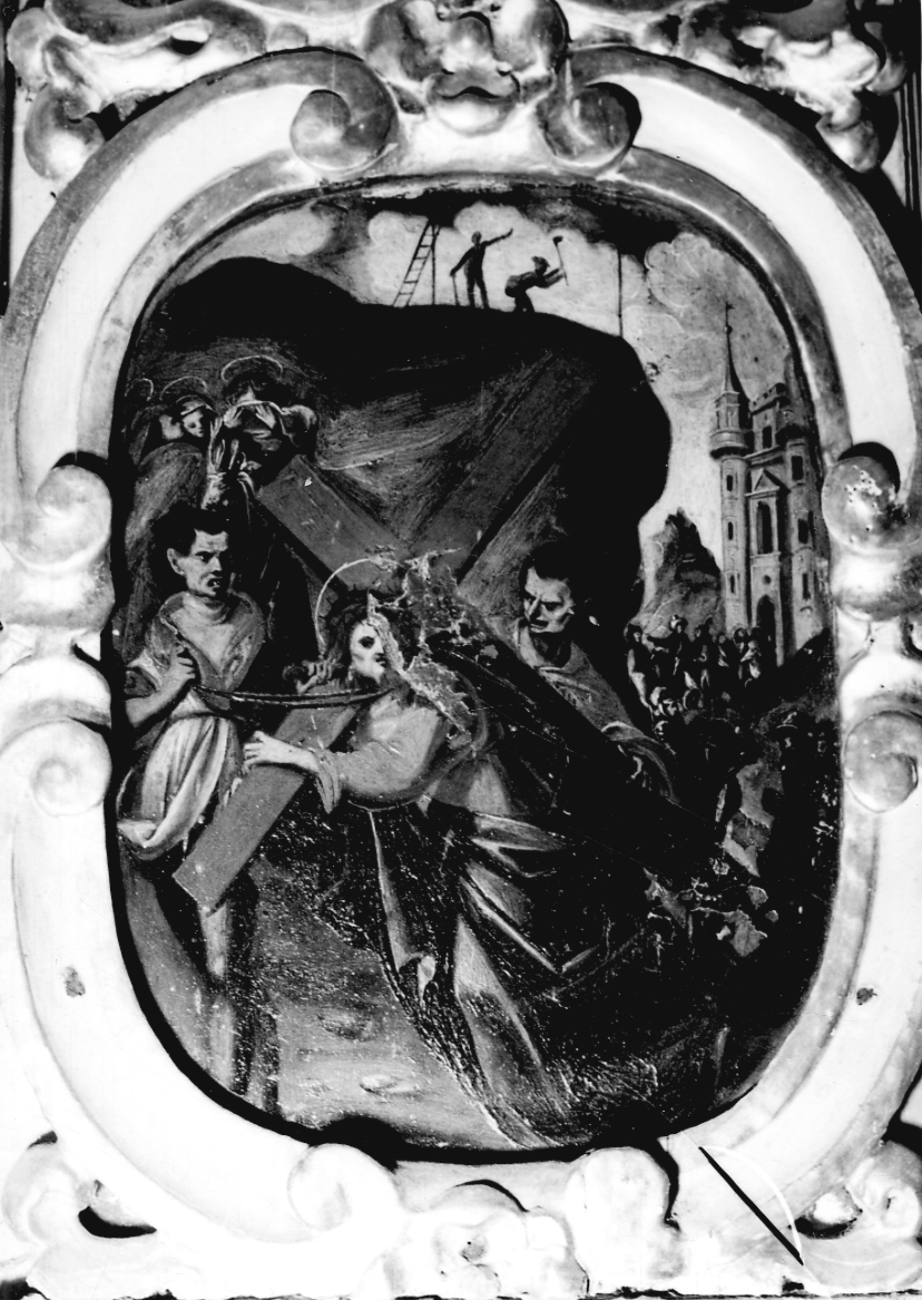 salita di Cristo al monte Calvario (dipinto) - ambito piemontese (sec. XVII)