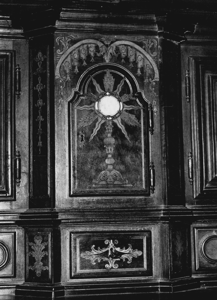 ostensorio (sportello, elemento d'insieme) - bottega piemontese (sec. XVIII)