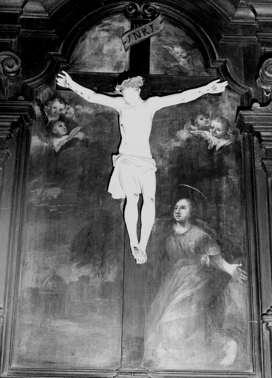 Santa Maria Maddalena ai piedi di Cristo crocifisso (dipinto, opera isolata) - ambito piemontese (sec. XVIII)