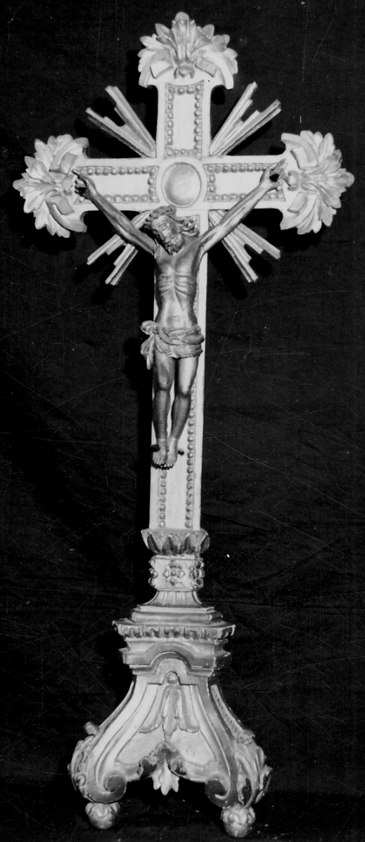 Cristo crocifisso (croce d'altare, opera isolata) - bottega piemontese (seconda metà sec. XVIII)