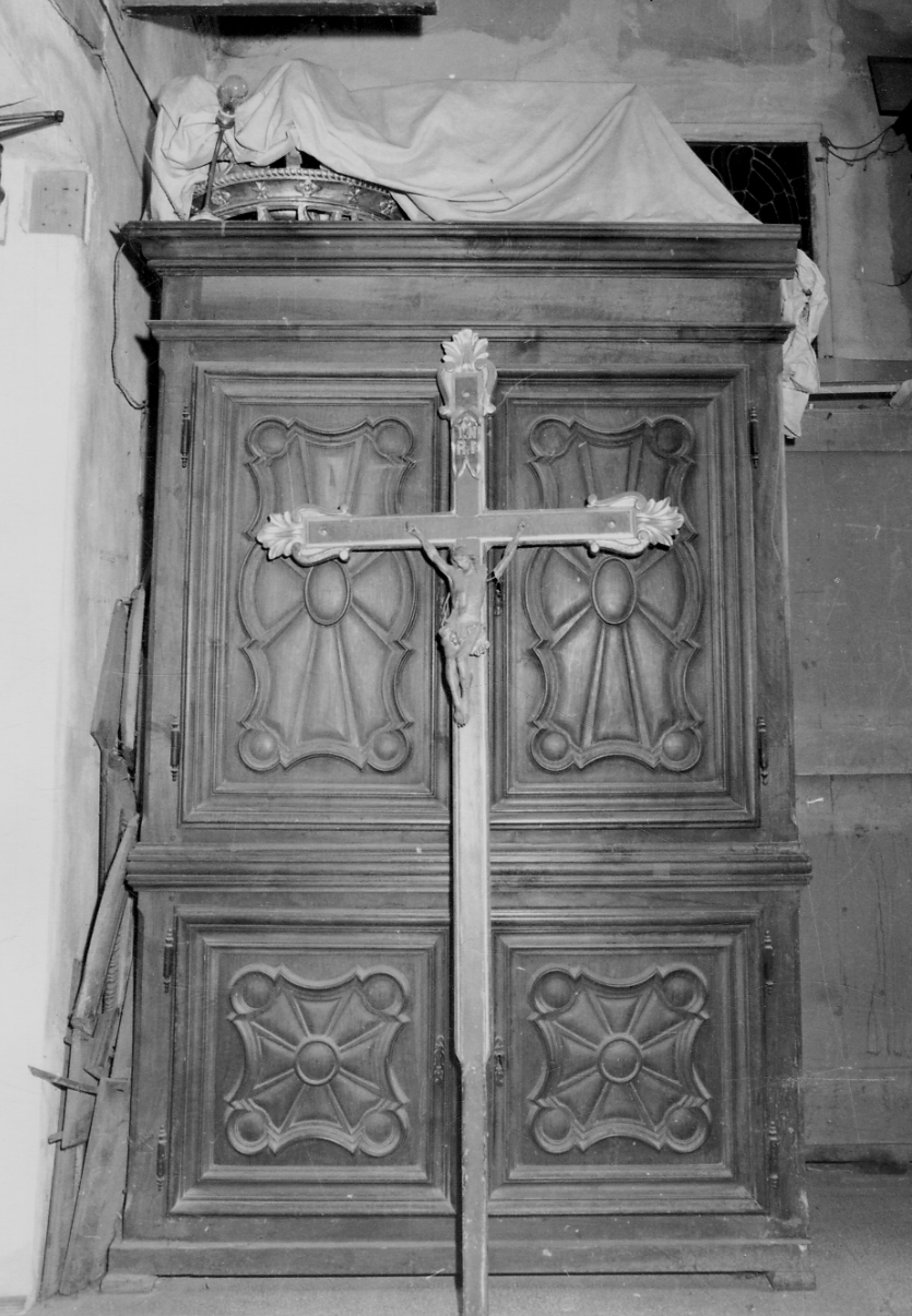 Cristo crocifisso (croce processionale, opera isolata) - bottega piemontese (sec. XVIII)