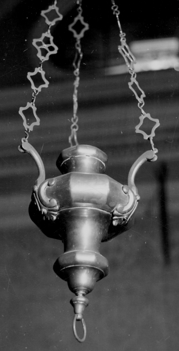 lampada pensile a vaso, serie - bottega piemontese (sec. XVIII)