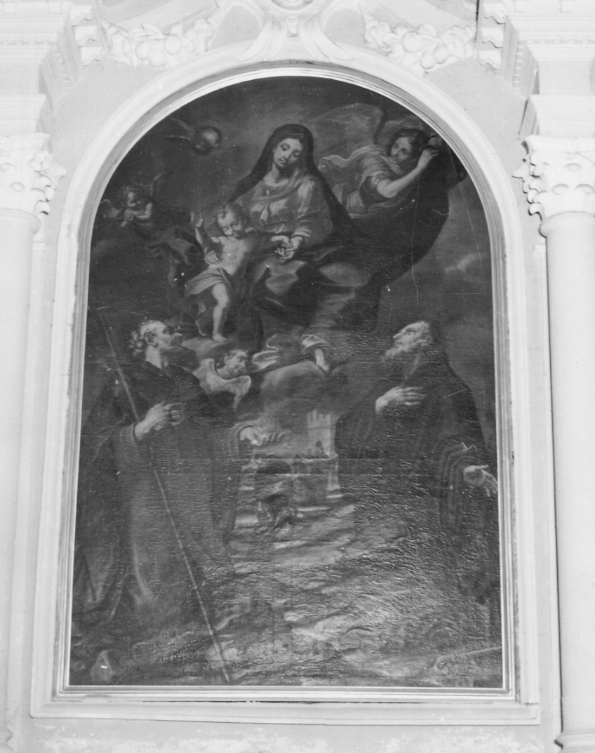 Madonna con Bambino e Santi monaci (dipinto, opera isolata) - ambito piemontese (sec. XVIII)