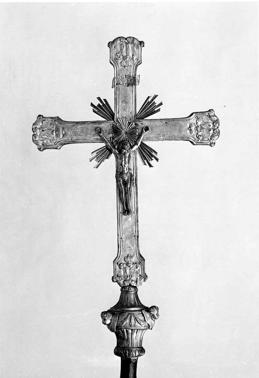 Cristo crocifisso (croce processionale, opera isolata) - bottega piemontese (seconda metà sec. XVIII)