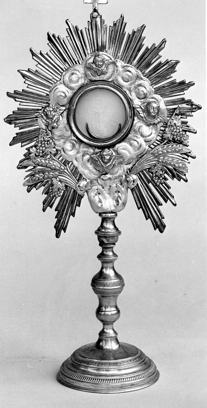 ostensorio - a raggiera, opera isolata - bottega piemontese (fine sec. XIX)