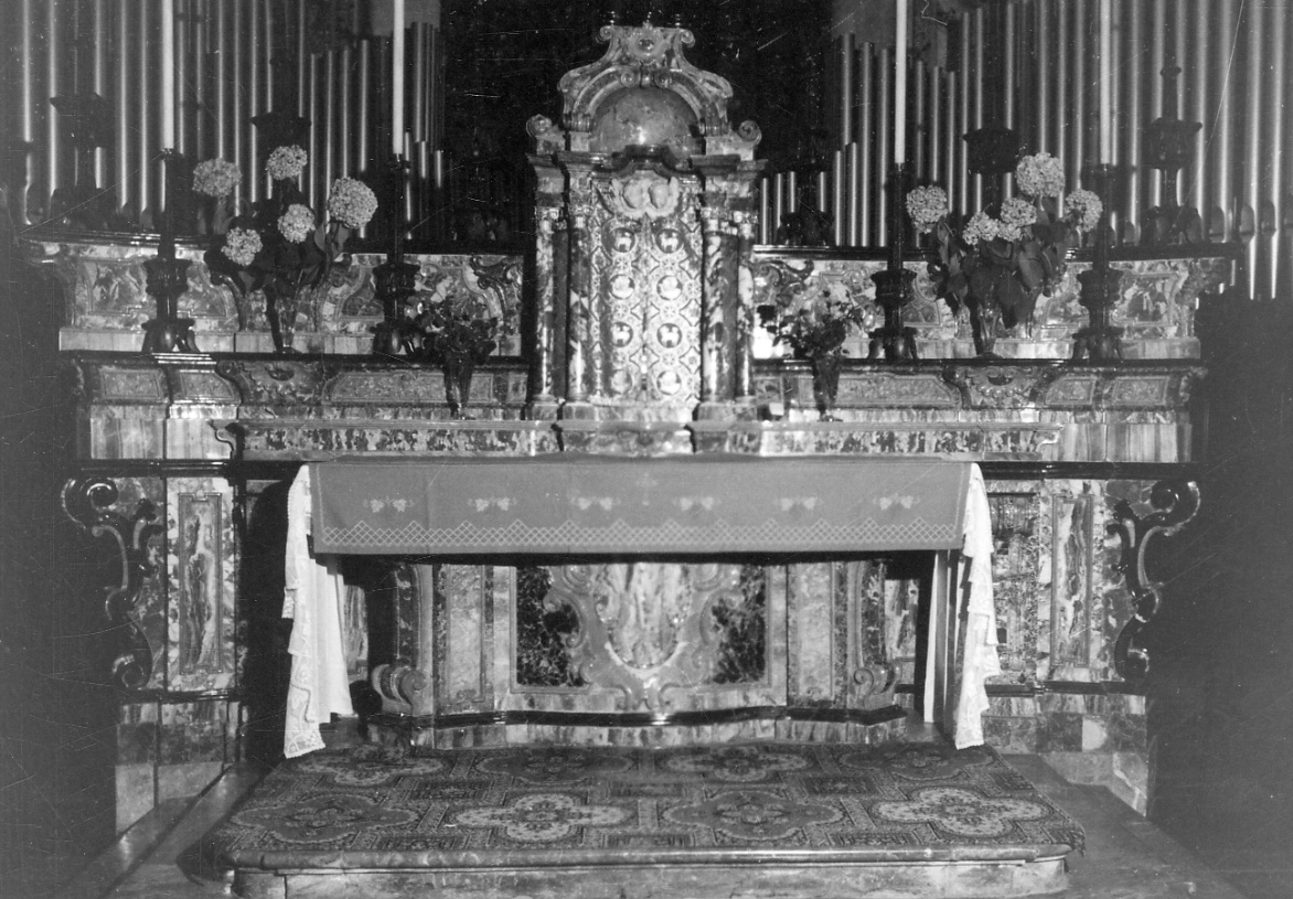 altare maggiore, opera isolata di Olgiati Francesco, Rossi Francesco (ultimo quarto sec. XVIII)