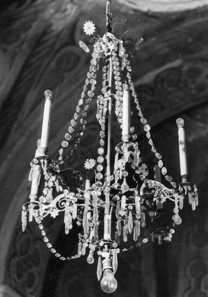 lampadario da chiesa, serie - bottega piemontese (fine/inizio secc. XIX/ XX)