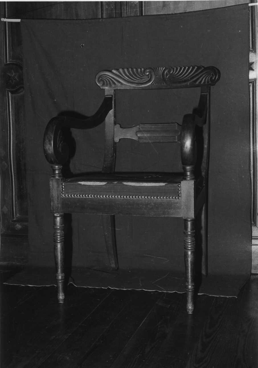 poltrona, opera isolata - bottega biellese (fine sec. XVIII)