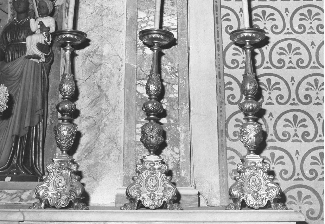 candelabro, serie - bottega piemontese (sec. XIX)