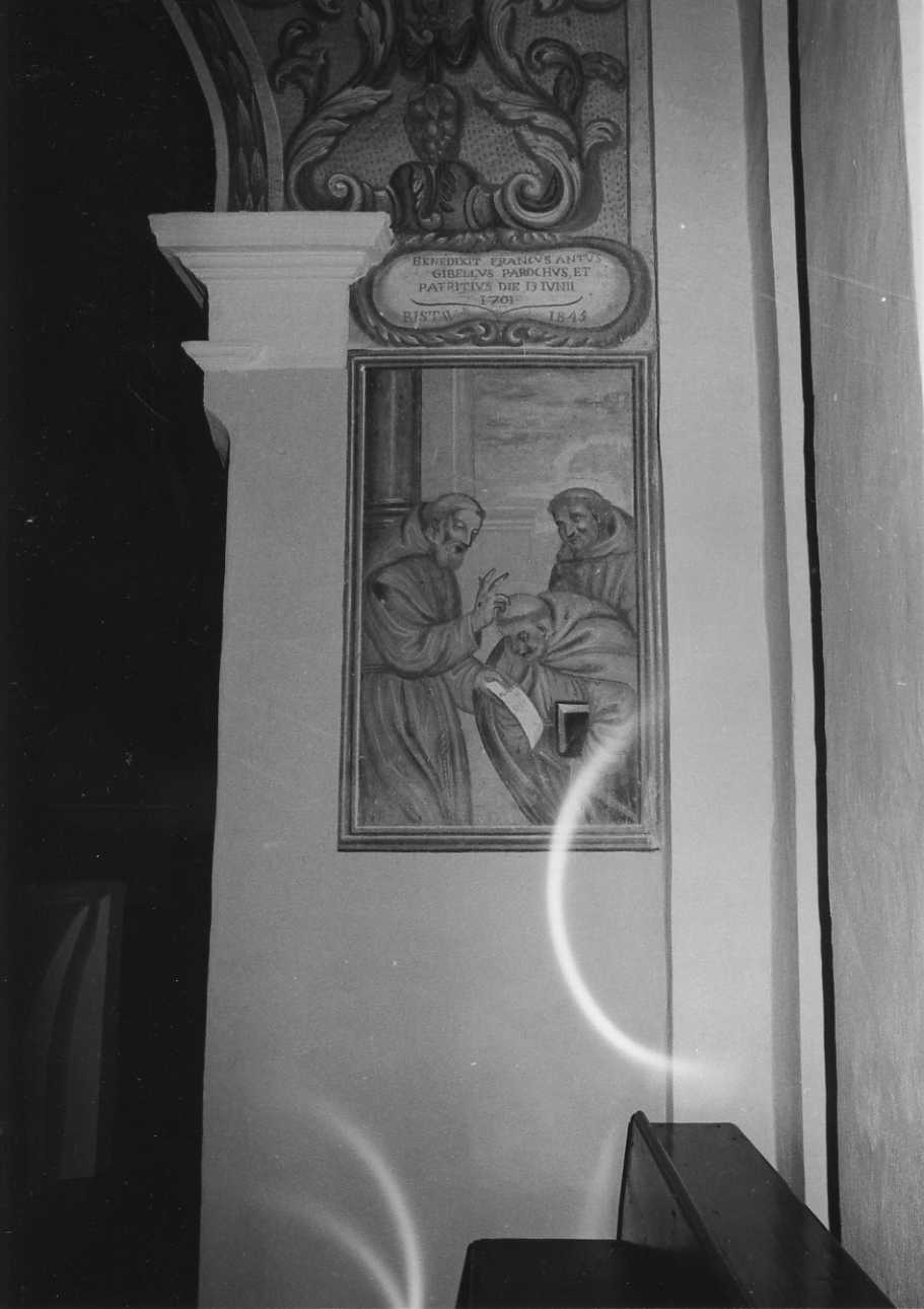 episodio della vita di Sant'Antonio da Padova (dipinto, elemento d'insieme) - ambito piemontese (inizio sec. XVIII)