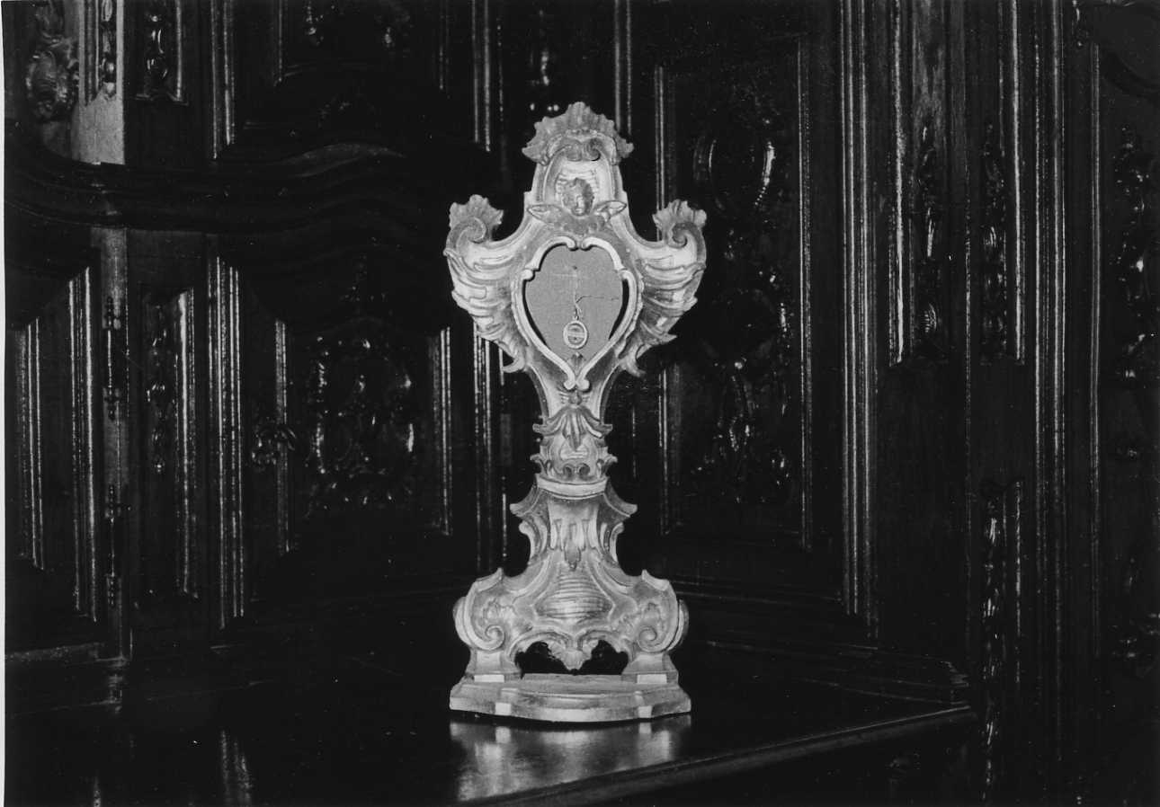 reliquiario - a ostensorio, serie - bottega biellese (prima metà sec. XVIII)