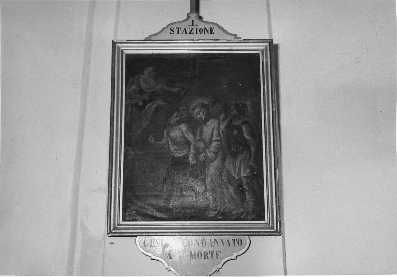 stazione I: Gesù condannato a morte (dipinto) - ambito piemontese (seconda metà sec. XVIII)