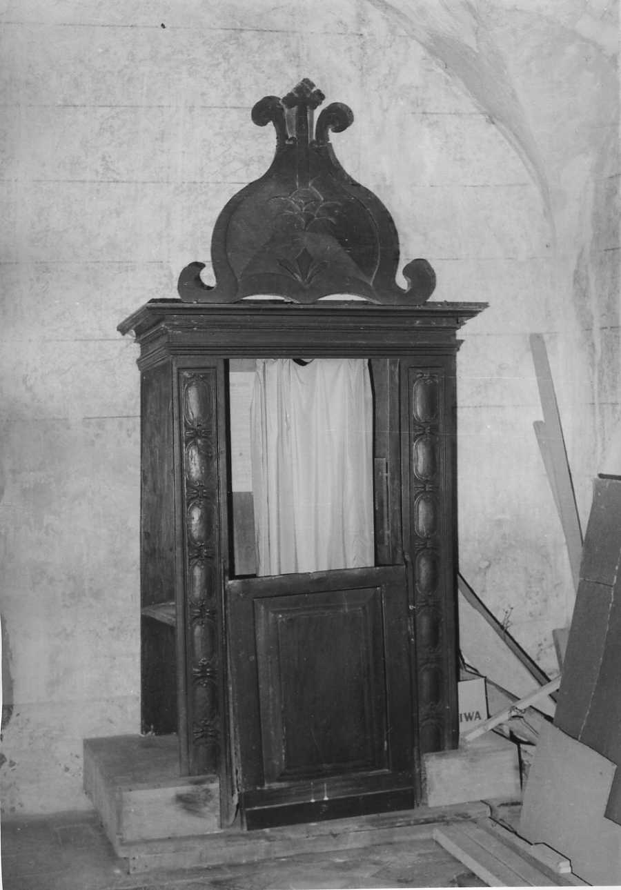 confessionale, opera isolata - bottega biellese (inizio sec. XVIII)