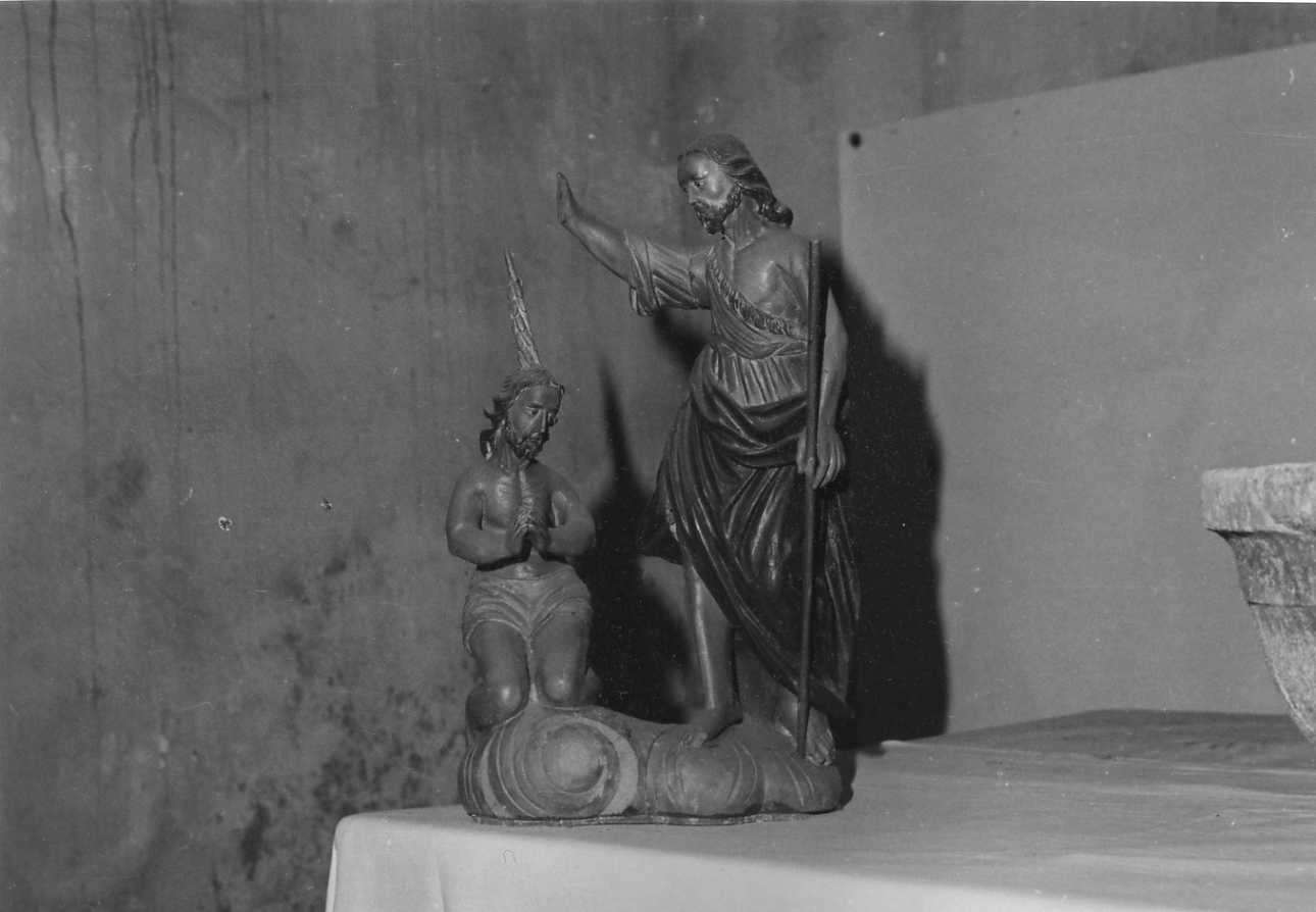 battesimo di Cristo (gruppo scultoreo, elemento d'insieme) - bottega biellese (prima metà sec. XVIII)