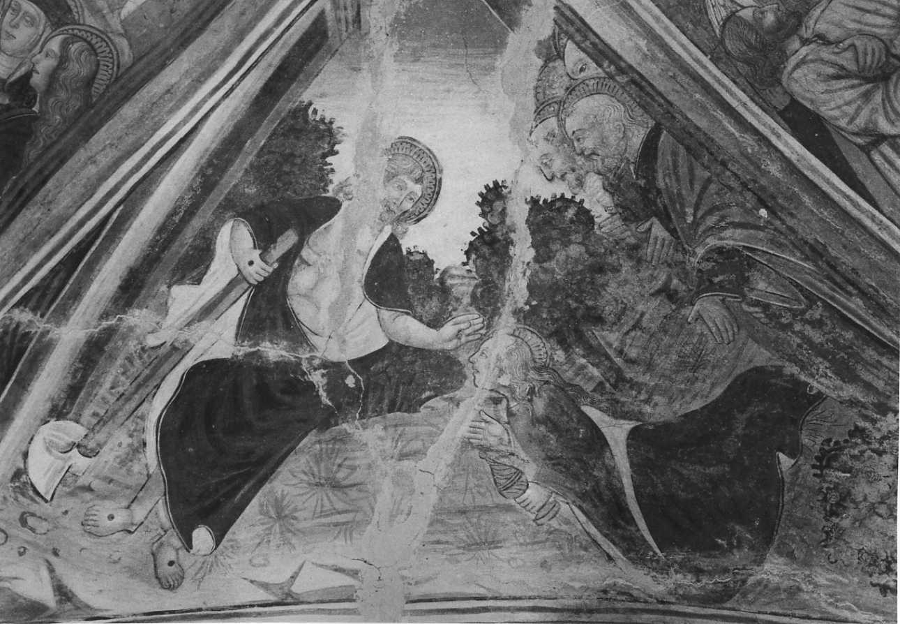 apparizione di Cristo risorto a Santa Maria Maddalena (dipinto, elemento d'insieme) di De Bosis Daniele (attribuito) (inizio sec. XVI)