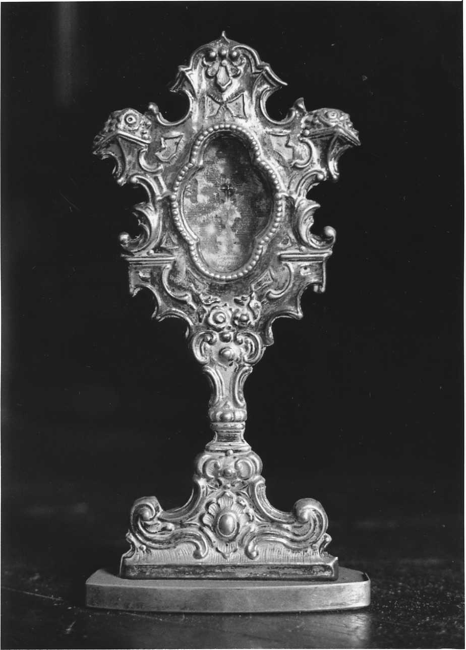 reliquiario - a ostensorio, serie - bottega biellese (seconda metà sec. XVIII)