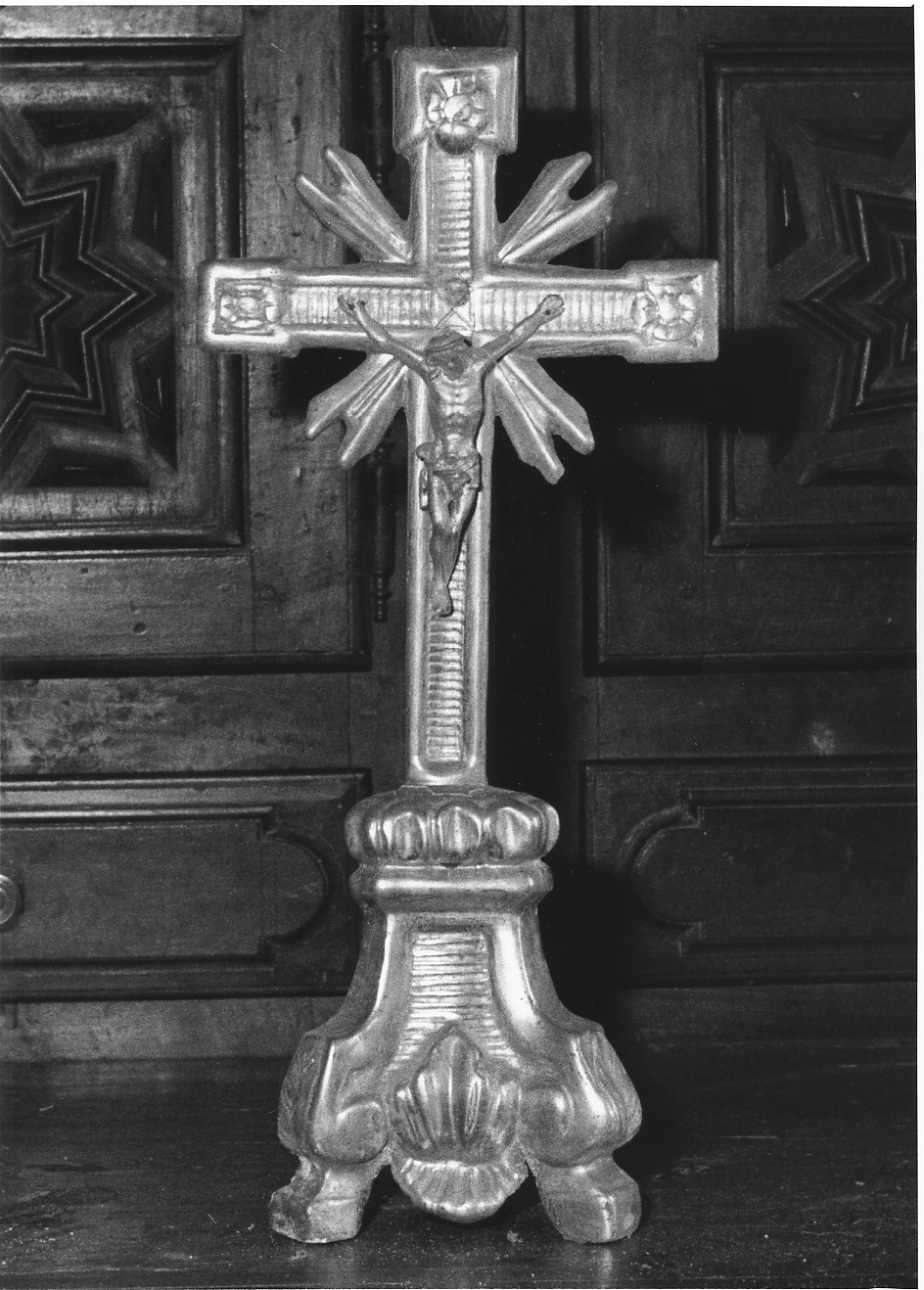 Cristo crocifisso (croce d'altare, opera isolata) - bottega biellese (inizio sec. XIX)