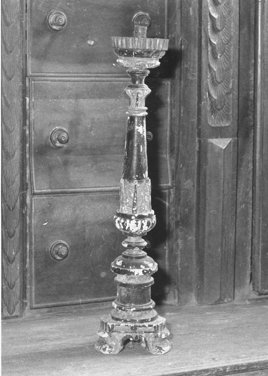 candelabro, serie - bottega biellese (ultimo quarto sec. XVIII)