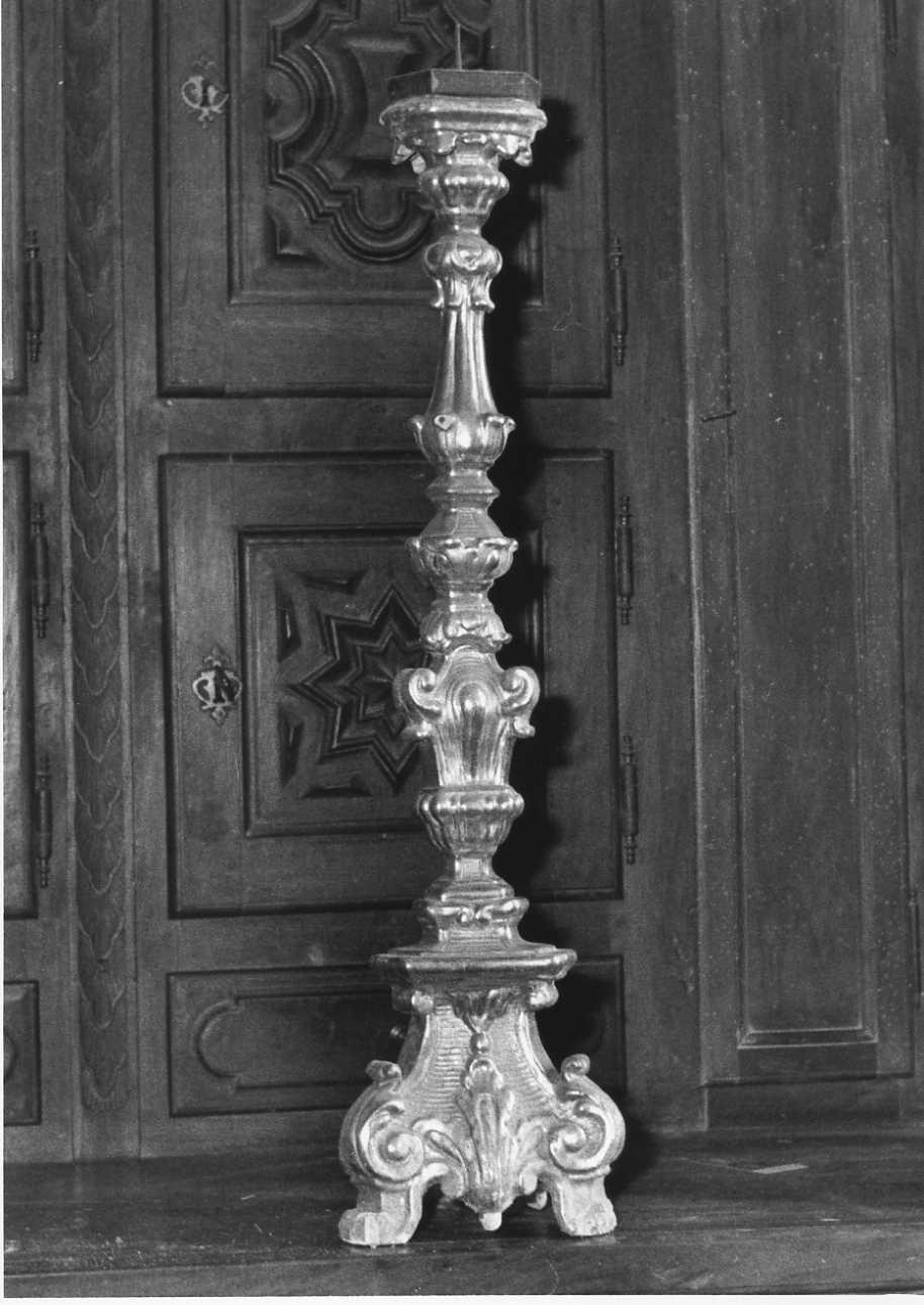 candelabro, serie - bottega biellese (seconda metà sec. XVIII)