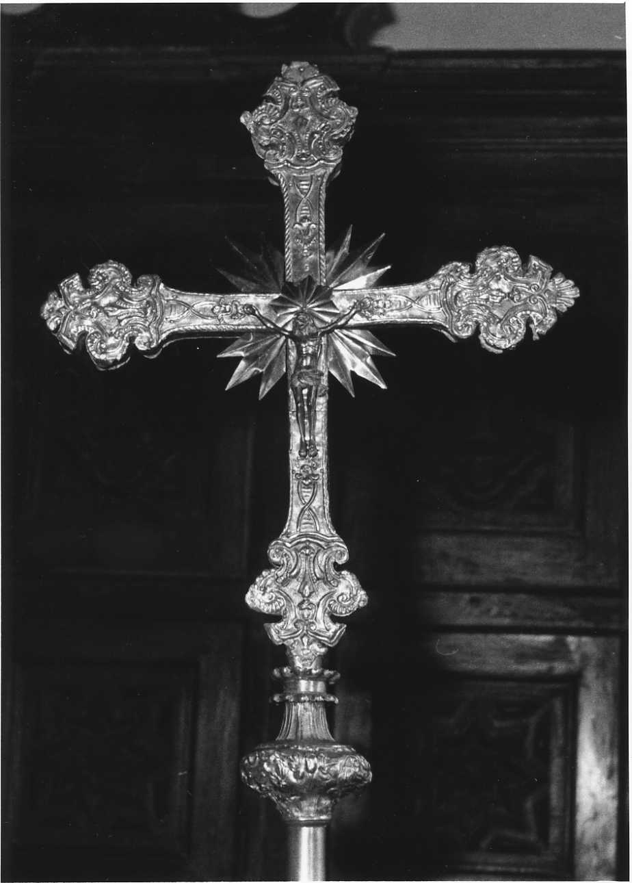 Cristo crocifisso (croce processionale, opera isolata) - bottega biellese (metà sec. XVIII)