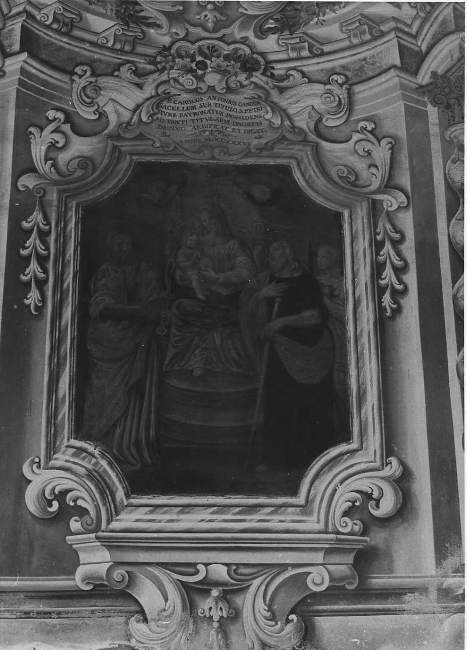 Madonna in trono con Bambino e Santi (dipinto, opera isolata) - ambito biellese (sec. XVIII)