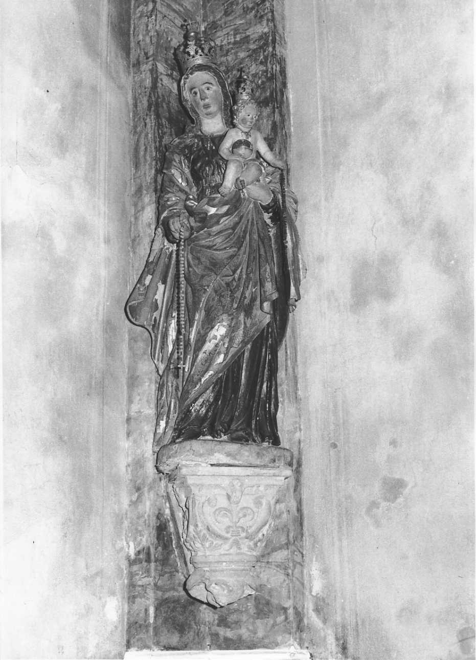 Madonna del Rosario (statua, opera isolata) - bottega piemontese (sec. XVIII)