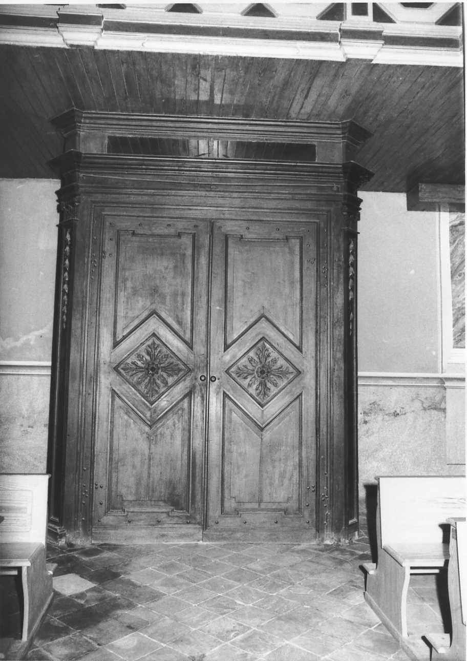 bussola d'ingresso, opera isolata - bottega piemontese (seconda metà sec. XVIII)