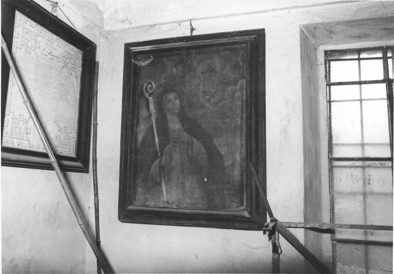 Santa Gertrude (dipinto, opera isolata) - ambito piemontese (sec. XIX)