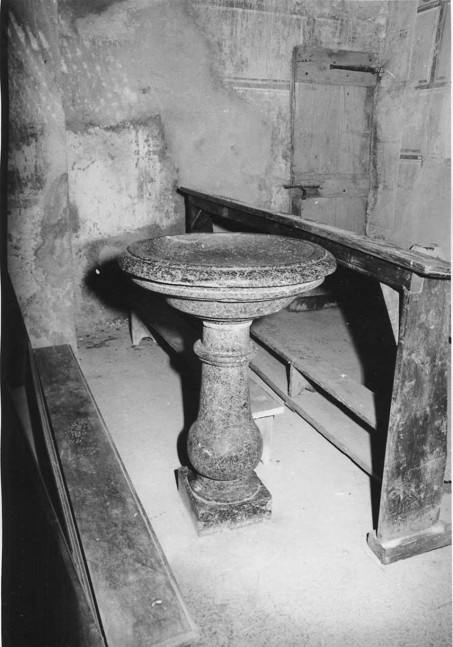 acquasantiera, opera isolata - bottega piemontese (prima metà sec. XVII)